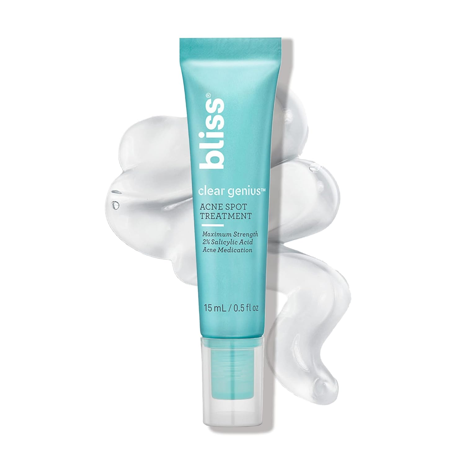 Bliss Clear Genius Acne Spot Treatment – Maximum Strength 2% Salicylic Acid Shrinks Blemishes – Clean, Vegan, Cruelty-Free, 0.5 Fl Oz